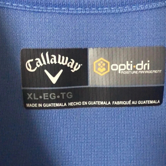 Callaway Blue Short Sleeve Golf Polo Shirt Men’s - Picture 4 of 4